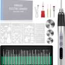 [Upgrade 2-Way Rotary] Electric Engraving Pen with 37 Bits, Cordless Engraver Pen USB Rechargeable, Portable DIY Rotary Engraver Machine for Jewelry Wood Glass Stone Carving (Silver)