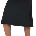 Women's Midi Length Skorts Skirts with 3 Pockets Modest Skirts Women's 24" Knee Length Skort (XX-Large, Black)