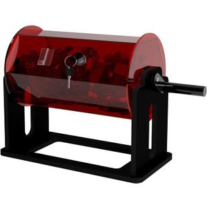 Acrylic Raffle Drum, Raffle Ticket Spinner Drum with Silent Design Turning Handle, Durable Ticket Spinner for Raffles Tickets, Large Capacity Raffle Wheel Spinner with Stand for Lottery Games, Bingo