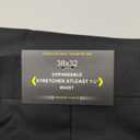 Men's Flat-Front Dress Pants with Hidden Expandable Waistband, Wrinkle-Free Stretch Suit Slacks for Men  Classic Fit (38W x 32L, Black)