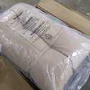 HAPPYGRILL 3 Pieces Patio Furniture Set Outdoor Rattan Wicker Coffee Table & Chairs Set with Seat Cushions Patio Conversation Set for Garden Balcony Backyard Poolside (Beige)