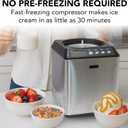 Whynter Ice Cream Maker Machine Automatic 2.1 Qt. Upright with Built-In Compressor, LCD Digital Display & Timer, No Pre-Freezing, ICM-201SB, Stainless Steel