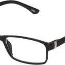 SAV Optitek E2103 Blue Light Reading Glasses - Flexible, Durable, Lightweight, High-Performance Reading Glasses for Men and Women, Black, + 1.5