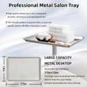 Salon Tray, Salon Color Tray with Adjustable Height, Metal Feet Tray on Wheels, Ideal Use As Tattoo TrayDental Tray