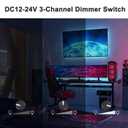 MEIRIYFA RGB LED Light Dimmer Knob Controller Switch,DC12-24V 3Channel Brightness Adjust Intelligently for Multi-Color LED Light Strip