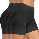 BESTENA 3 Pack Slip Shorts for Under Dress Anti Chafing Shorts Boy shorts Panties for Women (Black, Medium)