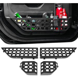 MAIKER OFF ROAD Front Organizer Tray Door Storage Box Door Side Insert Organizer for Jeep Wrangler JL JLU 4XE 2018-2025 & Gladiator JT 2020-2025 Accessories