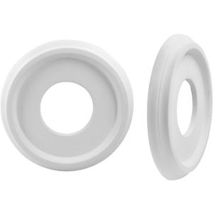 Molded Pu Ceiling Medallions Plate Stencil, 2 Pieces White 10" OD x 4" ID Molded Fixtures Round Medallions for Light Fixtures Chandeliers