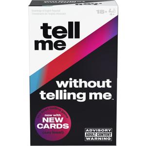 Spin Master Games, Tell Me Without Telling Me, 2025 Edition with New Cards, The Viral Adult Party Game for Friendsgiving, Adult Card Game, 4+ Players, Stocking Stuffer Gift Ideas for Ages 18 & Up