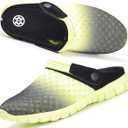 Hsyooes Mens Womens Mules & Clogs Garden Shoes Summer Breathable Mesh Slippers Non-Slip Outdoor Beach Sandals Unisex (Green)