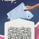 2 x Aesthetic Canvas Tote Bag for Women Pattern Trendy Casual Music Inspired Cloth Totes Bag for Shopping (Blue Fly Bird)