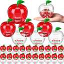 Mimorou 48 Pack Back to School Teacher Gifts Bulk Clear Red Plastic Apple Containers Apple Shaped Candy Jar Boxes Filling Container Teacher Appreciation Gifts for First Day of School Party Favor