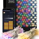 Brizled Smart Curtain Lights, 9.8FTx4.9FT 275 LED Warm White & Multicolor Color Changing String Lights, Dimmable App Control WiFi Window Christmas String Light for Bedroom Wall, Wedding, Party Decor