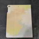 Marble Floral Case for iPad 9.7 Inch 5th/6th Generation, Case for iPad6/iPad5/iPad Air 2/Air Case with Pencil Holder,Slim Lightweight Book Style Clear Back Cover,N-Yellow Marble, Size: iPad5/iPad6/Air/Air2