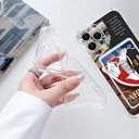 Basketball Shoes Clear Case Compatible with iPhone 14 Pro Max Case for Boys with Card Holder, Soft Off Silicone Cool Classic Sneakers Shockproof Card Slots White Cover