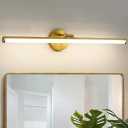 KAISITE Bathroom Light Fixture Over Mirror 30IN Brushed Nickel LED Vanity Light 24W 3000K Dimmable Modern Bathroom Wall Mount Lighting Fixture Rotatable Bath Vanity Light Bar