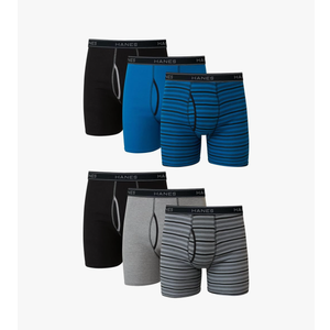 Hanes Men's Boxer Briefs, Cool Dri Moisture-Wicking Underwear, Cotton No-Ride-up for Men, Multi-Packs, Size M