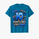 Official Double Digits 10 Year Old Gifts 10th Birthday Boy T-Shirt L