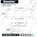 KOKOSIRI Wall Shelves Floating Shelf 20-Inch Stainless Steel Bathroom Hardware Tempered Glass Kitchen Hanging for Storage/Room Decor Gold B1105BG-L20