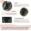 RUWISS Claw Clip Messy Bun Hair Piece Real Human Hair Buns Wavy Curly Chignon Hair Bun Extensions Tousled Updo Hair Buns Claw Clip Ponytail for Women (1B/62#New)