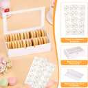 20 Pack Macaron Boxes with Window - 7.3x4.6x2 in Macaron Packaging Containers Holds 12-16 pcs, Small Cookie, Truffle and chocolate covered strawberry boxes for Gift Giving