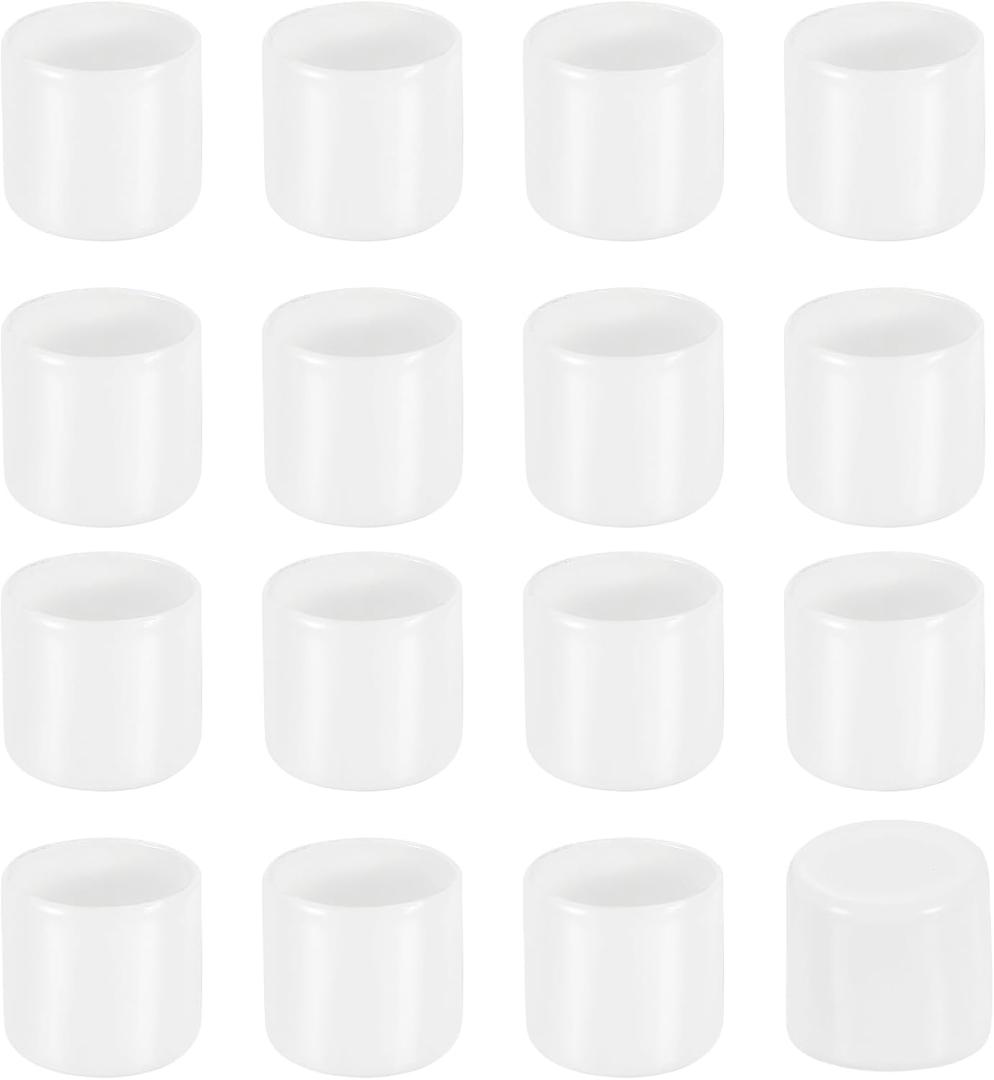 uxcell 36Pcs Chair Leg Caps, 19mm (3/4 Inch) Non-Marking PVC Chair Leg Tips Non-Slip Chair Leg Floor Protectors Round Table Covers End Caps for Furniture, White