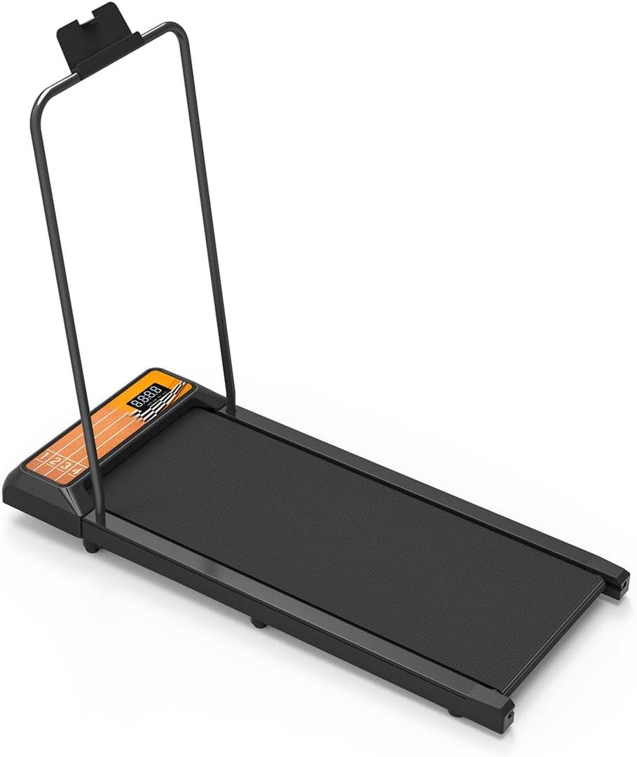 Walking Pad Treadmill with Handle Bar, 2.5 HP Small Treadmills for Home with APP Remote Control and LED Display, 4.0 Speed Portable Treadmill 265 Lbs CapaBcity