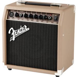 Fender Acoustasonic Guitar Amp for Acoustic Guitar, 15 Watts, with 6 Inch Speaker, Dual Front-Panel inputs, 11.5H x 11.19W x 7.13D Inches, Tan