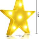 6 Pcs LED Stars Night Light Can Be Hung On The Wall Kids Room Room Light, Suitable for Birthday Party Holiday Decoration Baby Room Nursery Decoration (Star-6pcs)