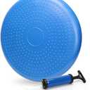 WIWAPLE Wiggle Seat, Inflatable Stability Balance Disc Wobble Cushion, Balance Disc Wiggle Seat, Flexible Seating Classroom with Free Air Pump Sensory Kids (Office & Home & School) (Blue)