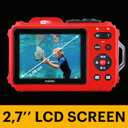 KODAK PIXPRO WPZ2 Rugged Waterproof Digital Camera 16MP 4X Optical Zoom 2.7" LCD Full HD Video, Red