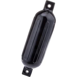 Seachoice Twin Eye Ribbed Boat Fender, Black, 5-1/2 In. X 20 In.