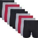 Gildan Men's Underwear Covered Waistband Boxer Briefs, Multipack (Black/Garnet/Graphite (10-pack, X-Large))