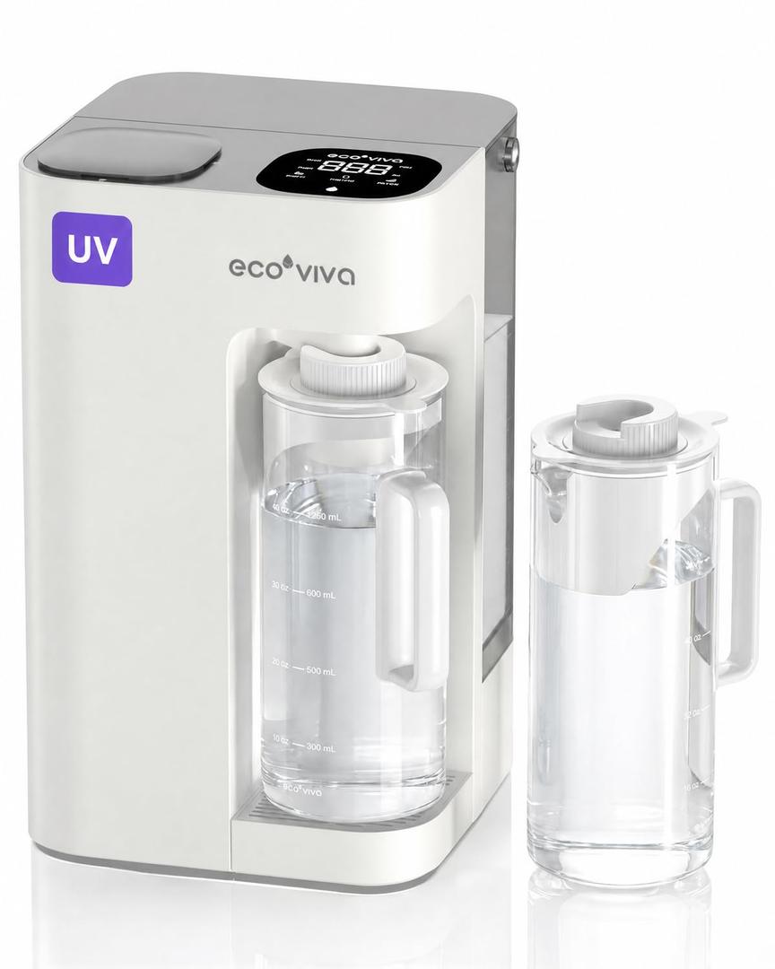 Mate 3 UV Countertop Reverse Osmosis Water Filter with 2 Auto-Fill Pitchers
