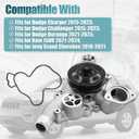 68165882AD Water Pump Fits for Dodge Ram 1500 2021-2024, Challenger/Charger 2015-2023, Durango 2021-2025 6.2L ONLY, Fits for Jeep Grand Cherokee 2018-2021 6.2L ONLY 68165882AC