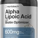 Horbach Alpha Lipoic Acid 600mg | 240 Capsules | with Biotin Optimizer | Non-GMO and Gluten Free Supplement, Best By 07, 2027
