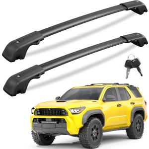 KINGGERI 300LBS Lockable Roof Rack Cross Bars Compatible with Toyota 4Runner 2025 2026 with Raised Side Rails, Aluminum Roof Rails Crossbars Rooftop Cargo Basket Carrier Bag Luggage SUV Accessories
