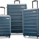 Samsonite Omni 2 Hardside 3 Piece Set - Includes Global Carry-On, Medium, & Large Checked Suitcases - 360° Dual Spinner Wheels - Integrated TSA Lock & Expansion - Nova Teal