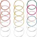 Bememo 2 Sets of 6 Guitar Strings Replacement Steel String for Acoustic Guitar (Yellow and Multicolor)