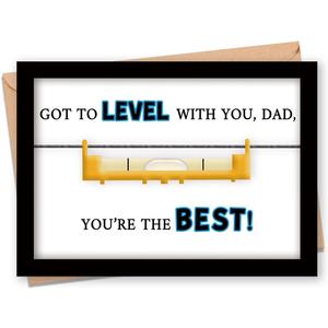 7 x FANCYLUCKY Funny Tool Pun Fathers Day Card for Dad, Happy Fathers Day Gift from Daughter Son, Handyman Dad Card