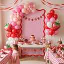 Leinuosen 6ft Strawberry Baby Shower Party Decorations Pink Red Birthday Party Cardboard Cutouts Coquette Christmas Cherry on Top Baby Shower Cutout Stand Decor for Bachelorette Bridal, 70.87 x 39.37 inches