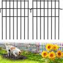 25 Pack No Dig Animal Barrier Fence, 16.7in H x 27ft (L), Rustproof Metal Garden Fence Panels for Dogs Small Animals, Durable Landscape Fence for Flower Beds and Lawns
