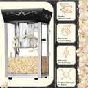 Matinee Popcorn Machine - 8oz Popper with Stainless-Steel Kettle, Reject Kernel Tray, Warming Light, and Accessories by Great Northern Popcorn (Black)