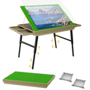 Large Puzzle Board & Puzzle Table with Folding Legs and Drawers 36″ × 26″ Tilt Tabletop for 1500 Piece Puzzle Board, Portable Ergonomic Puzzle Table for Family Bonding & Cognitive Therapy