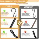 Dreecy 18 Pack S Hooks for Hanging Plants, 4-1/2inch Heavy Duty S Hooks, Large Black Metal Vinyl Coated S Hook, Non Slip Utility Hooks for Hanging for Closet Jeans Bags Jewelry Towels Pot Pan Cups