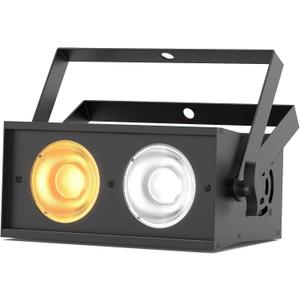 Stage Lights, 120W COB Spotlights LED Par Can Blinder Lights, 2 in 1 Cool White & Warm White DMX512 Sound Activated Audience Uplights for Events Party Wedding Theater Church Concert Dance 1Pc