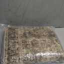 2x3 Washable Area Rug Brown Vintage Non Slip Soft Low Pile Small Rug for Entryway Kitchen Bathroom Distressed Oriental Throw Carpet for Living Room Bedroom Home Decor
