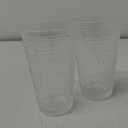 Certified International Santa Fe Clear Set of 2 Premium Acrylic Ice Tea Glass 22 oz – Unbreakable Drinkware with Textured Bubble Design, Shatterproof Tumblers for Indoor & Outdoor Use