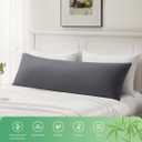 Body Pillowcase, Cooling Viscose from Bamboo Pillow Cover with Zipper Closure, Soft Moisture-Wicking for Hot Sleepers, Hair and Skin-Friendly, Gray, 1 Pack