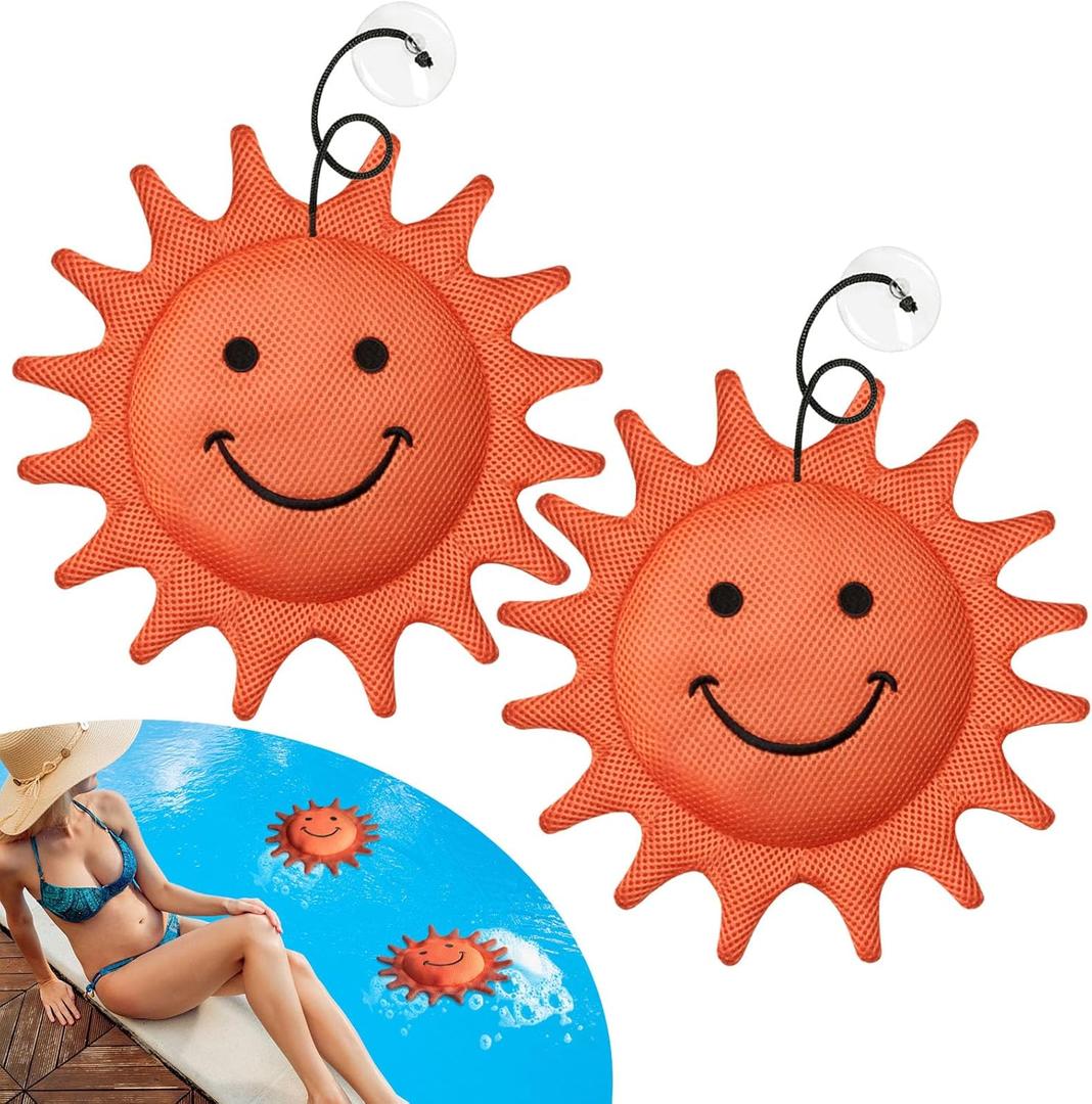 Hot Tub Scum Absorber, Hot Tub Accessories, Spa & Pool Scum Eliminating Balls,Hot Tub Scum Sponge for Hot Tub Oil Absorbing Sponge for Hot Tub Skimmer, Hot Tub Sponge Scum Remover (Sunflower)
